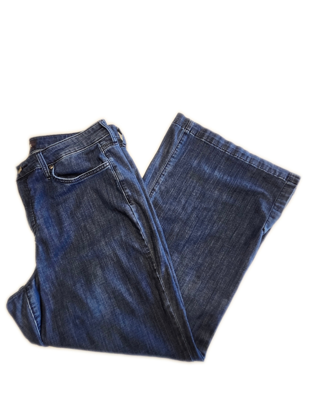 NYDJ (Not Your Daughter's Jeans) Wide Leg Blue "Elegance" Lightweight Jeans, 12
